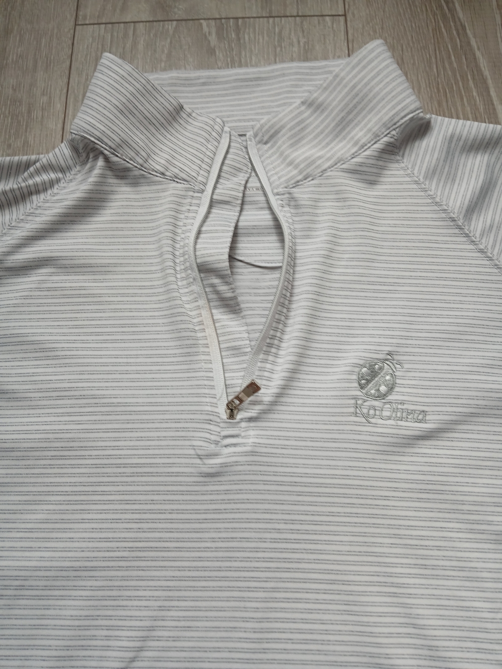 Holderness & Bourne Men's S 1/4 Zip Pullover White And Grey Ko Olina Golf Course - Picture 3 of 11